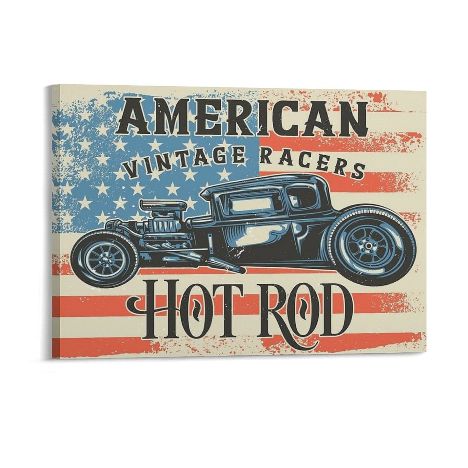 Home Cinema Wall - Peinture sur toile américaine Hot Rod,